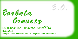 borbala oravetz business card